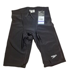 Men's Speedo Eco Solid Jammer‎ Bottoms Team Black Size 26 New
